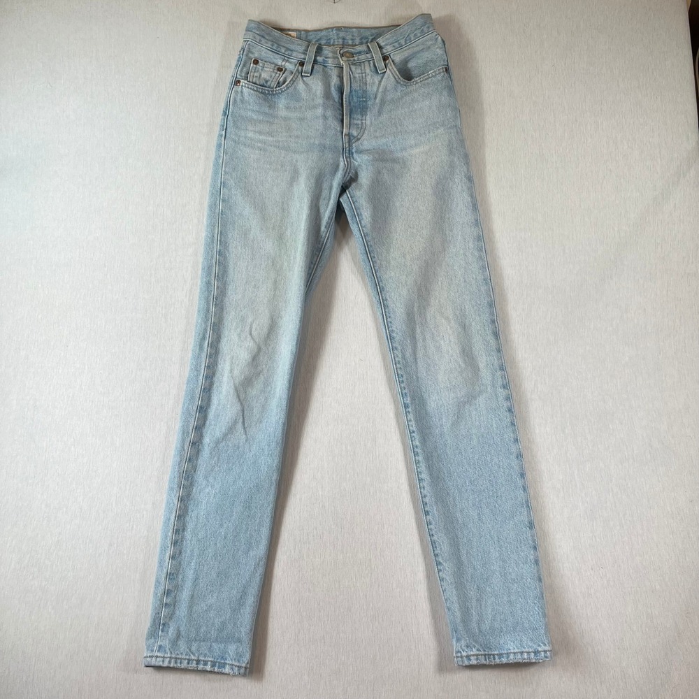 Levis Premium 501 Jeans 23x32 (Fit 23x30) Original Light Wash Straight Leg